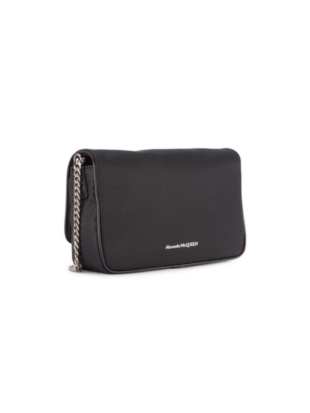 Alexander McQueen Black Leather Flap Chain Shoulder Bag - Picture 3 of 6